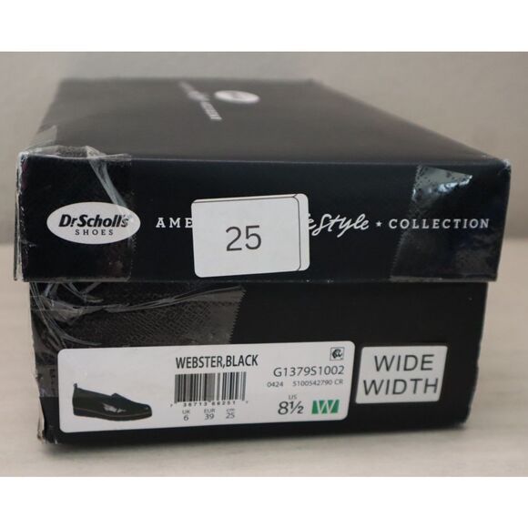 Dr. Scholl's G1379S1002 Women's Sz 8.5W Black Patent Leather Webster Loafers - Picture 15 of 15